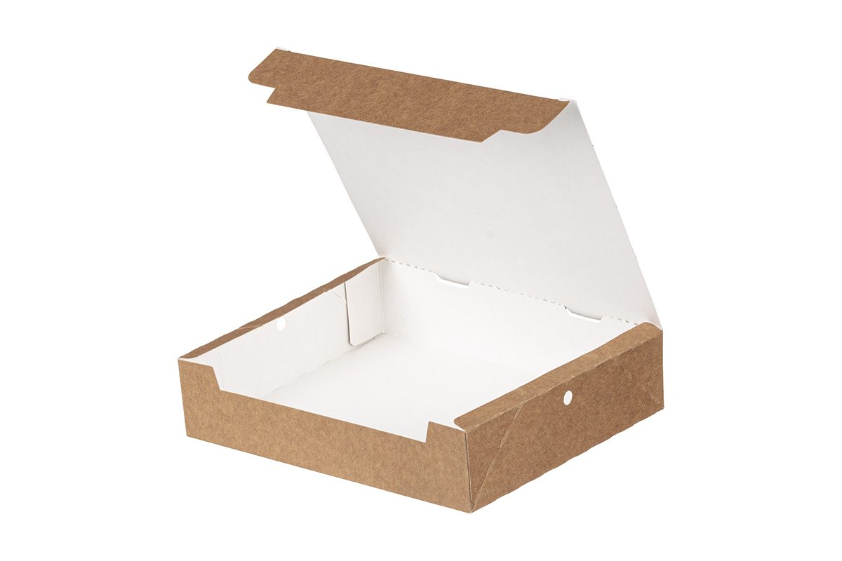 Aυτόματο Κουτί Kraft Λευκό Εσωτερικό Κρέπας – Βάφλας