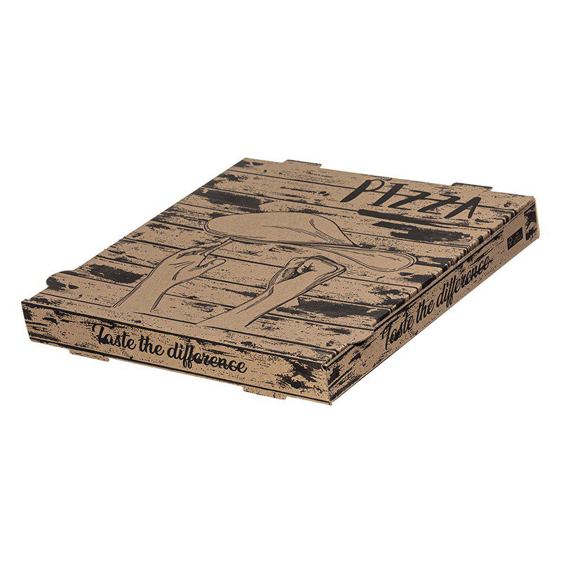 Χάρτινα Κουτιά Πίτσας Kraft FSC® σχέδιο “Handmade” 33x33x4cm.